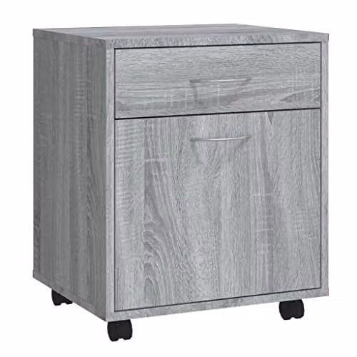 vidaXL Rolling Cabinet in Grey Sonoma, W/D/H: 45 x 38 x 54 cm – 1