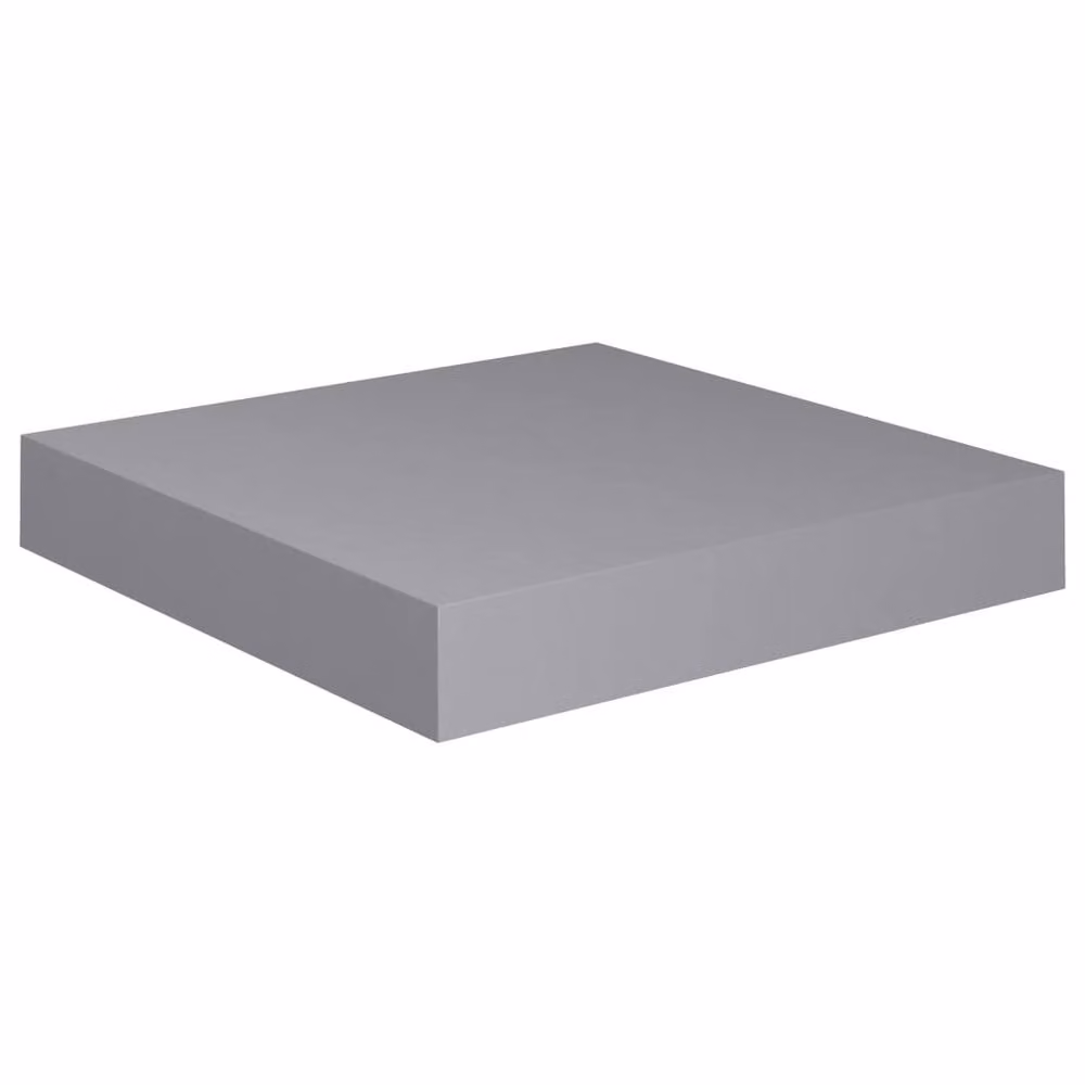Berkfield Home Durable Floating Wall Shelves, 2 Pack, Grey, W/D/H: 23 x 23.5 x 3.8 cm – 2