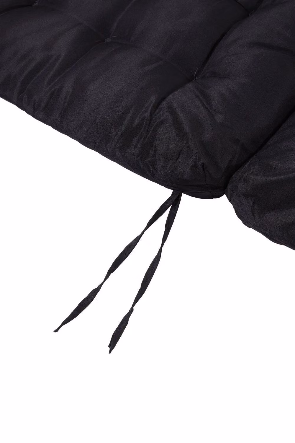 H&O Direct Black Waterproof Tufted Outdoor Swing Seat Cushion, W: 125 cm, D: 53 cm – 3