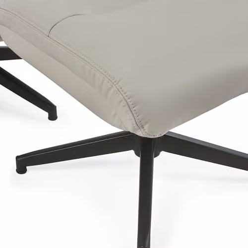 Julian Bowen Priya Grey Swivel Recliner Chair and Footstool – 4