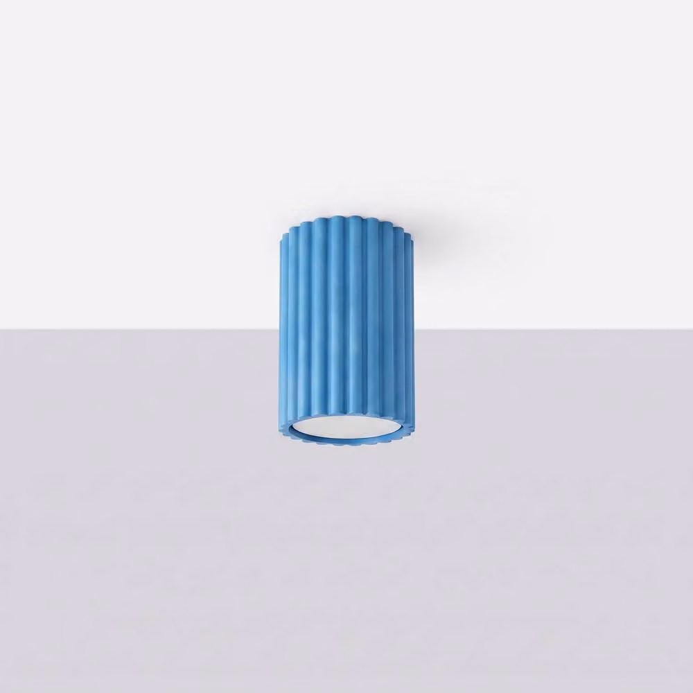 Sollux Lighting minimalist cylinder ceiling lamp in light blue, W/D/H: 10 x 6.5 x 6.5 cm – 2