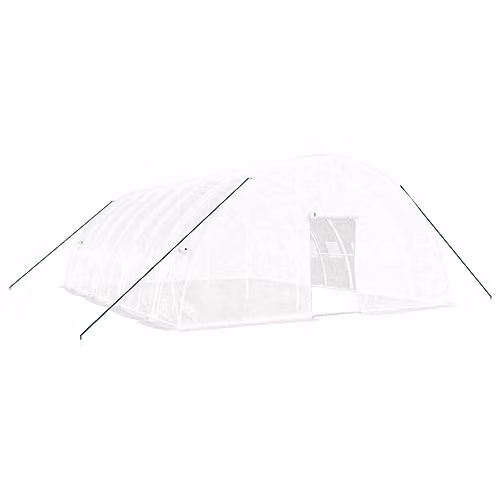 vidaXL Greenhouse with Steel Frame in White, W: 8 m, D: 6 m, H: 2.85 m – 1