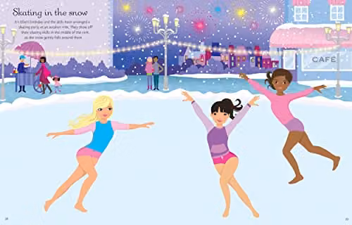 Usborne Sticker Dolly Dressing Ice Skaters Multicolour Paperback Book – 2