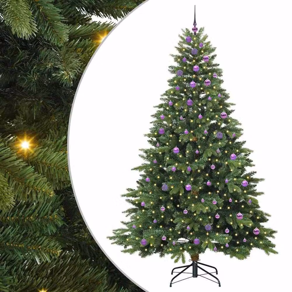 Berkfield Home Artificial Green Christmas Tree with 300 LEDs, Height: 240 cm – 2