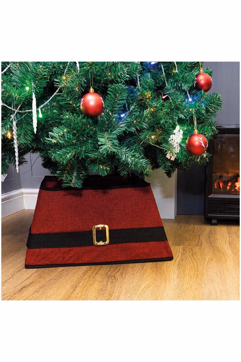 Netagon Santa's Belt Design Tree Skirt in Red – 6