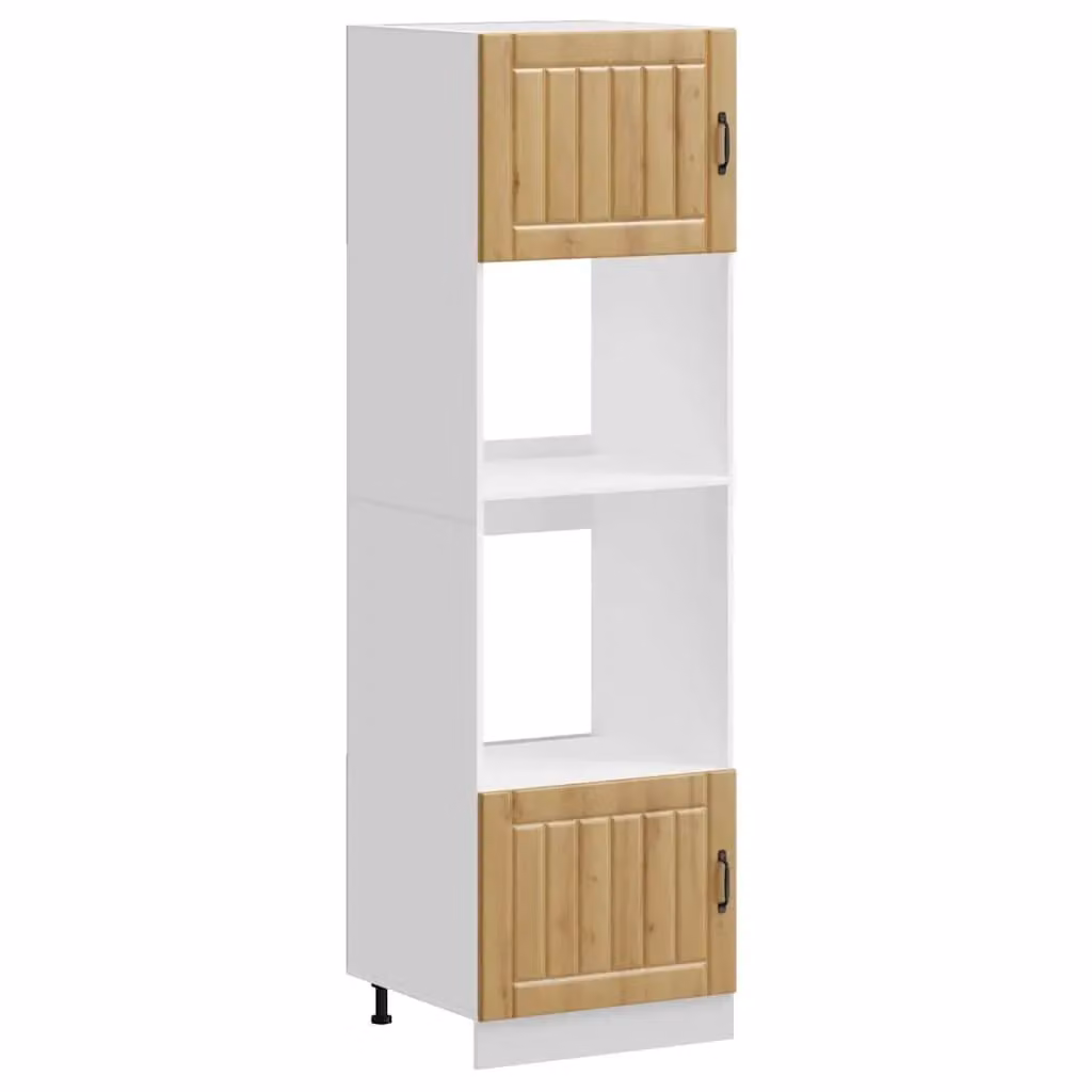 Berkfield Home Kalmar Artisan Oak Appliance Housing Unit, 2 Pack, Brown and White