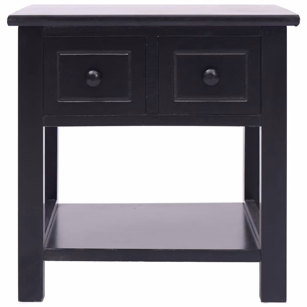 Berkfield Home Black Square Side Table W/D/H: 40 x 40 x 40 cm – 3