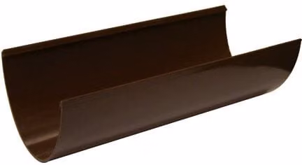 FloPlast Deepflow Hi-Cap PVC Gutter, Brown, W: 115 mm, H: 75 mm, Length: 4 m
