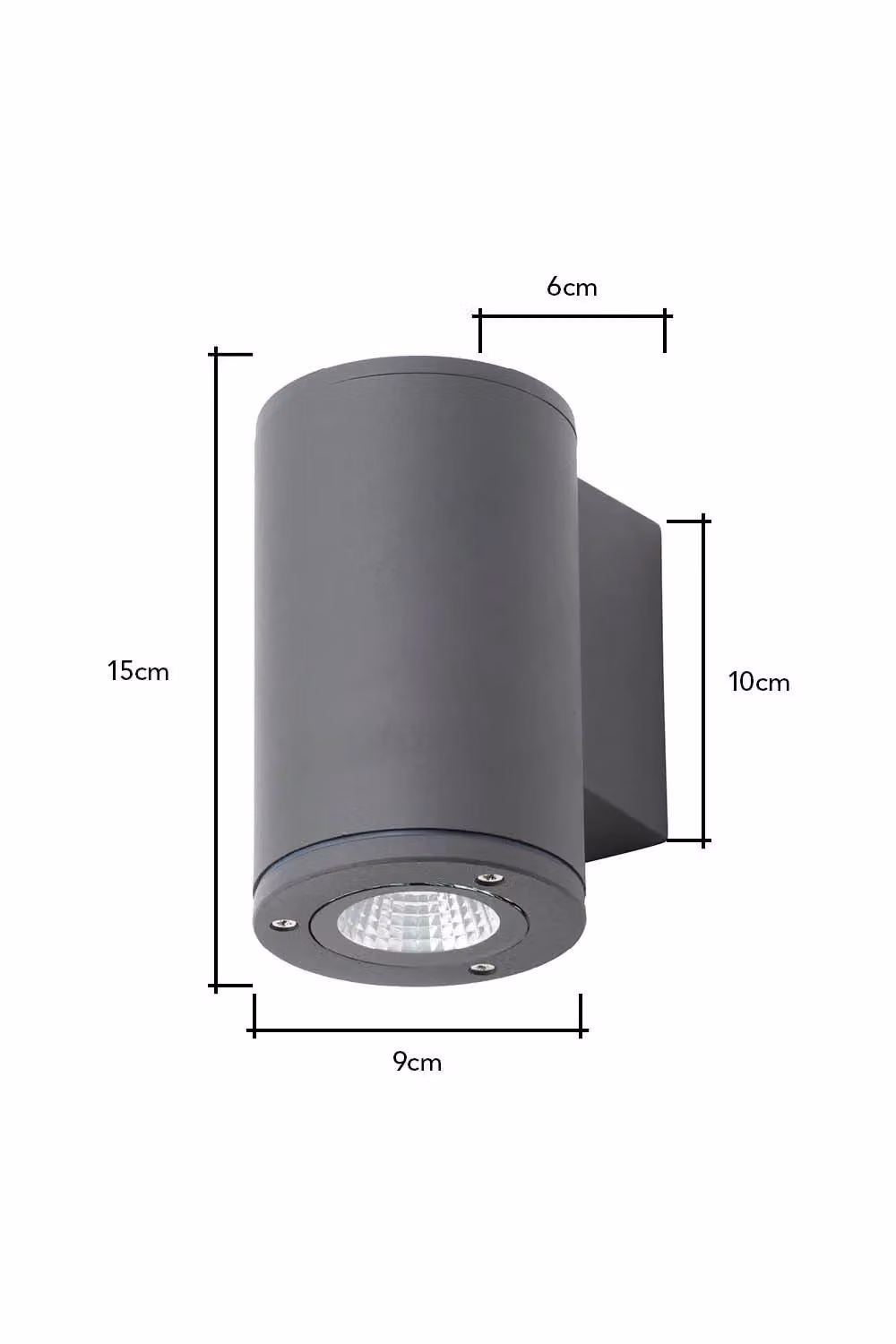 BHS Lighting Taylor Modern Up and Down Outdoor Wall Light in Grey Metal and Glass, IP54 Rated – 3