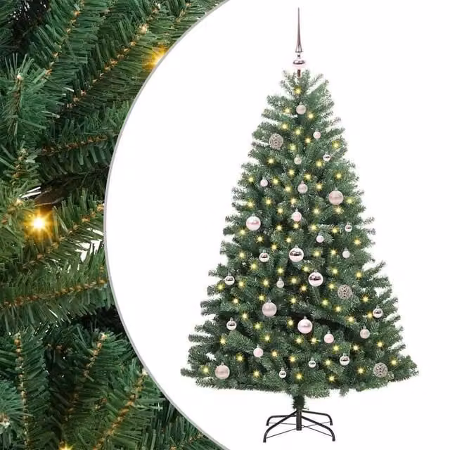 Berkfield Home Green Artificial Hinged Christmas Tree, Height: 150 cm – 1