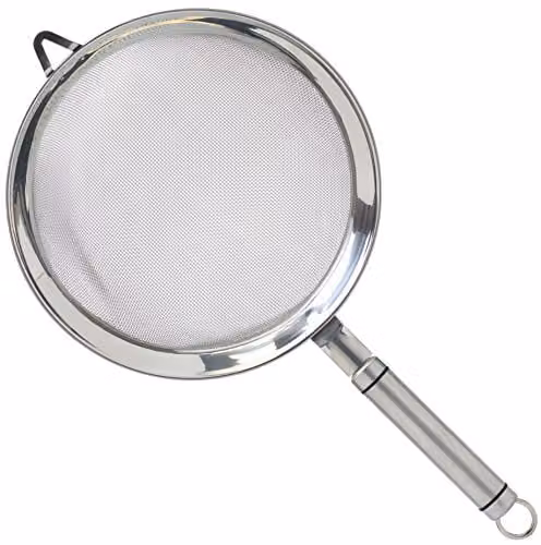 KitchenCraft Oval Stainless Steel Fine Mesh Sieve in Silver, 18cm – 1