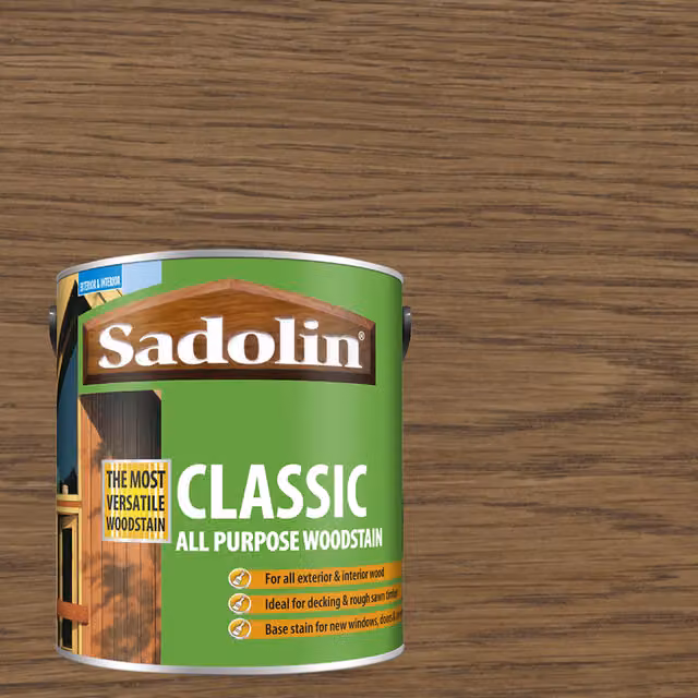 Sadolin Classic All Purpose Solvent Based Woodstain in Matt African Walnut, 5 l