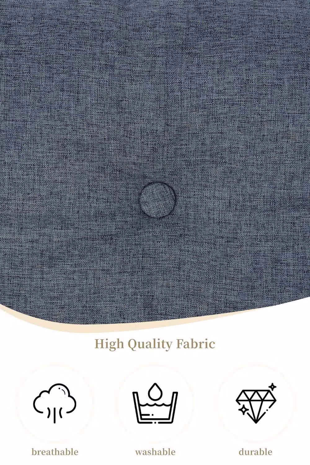 Living and Home Multifunctional Wedge Headboard Pillow with Side Pocket in Dark Grey, Large – 4