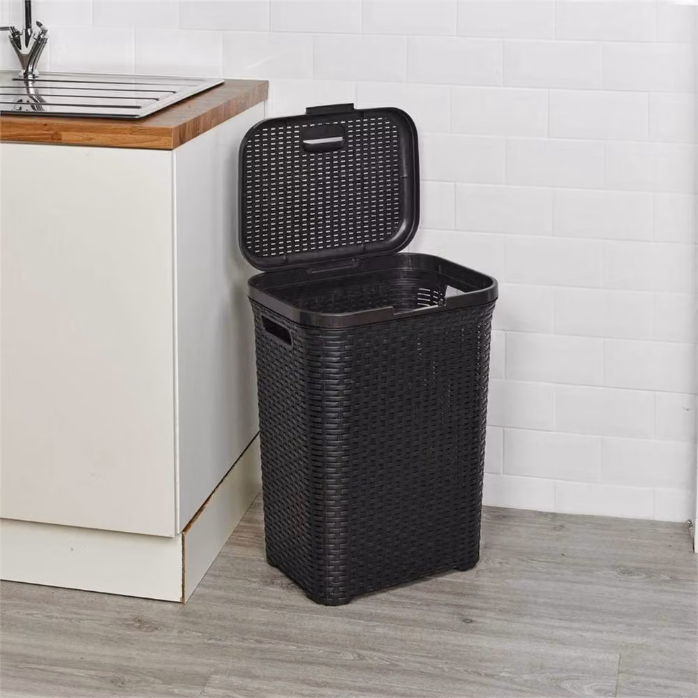 PAWNORA Laundry Bin Basket, 55l, Brown – 3