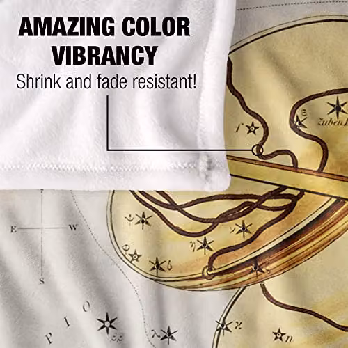Graffitee Studios Vintage Libra Zodiac Super Soft Fleece Throw Blanket, White, W/D/H: 152 x 127 cm – 2