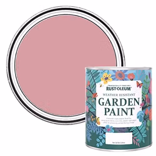 Rust-Oleum Pink Mould Resistant Garden Paint in Matt Finish, Dusky Pink, 0.75 l