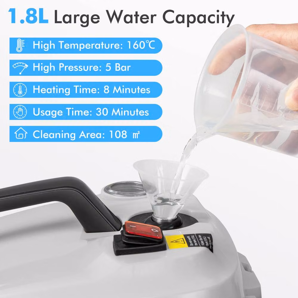 Costway 2000W High Pressure Floor Steam Cleaner in White – 5