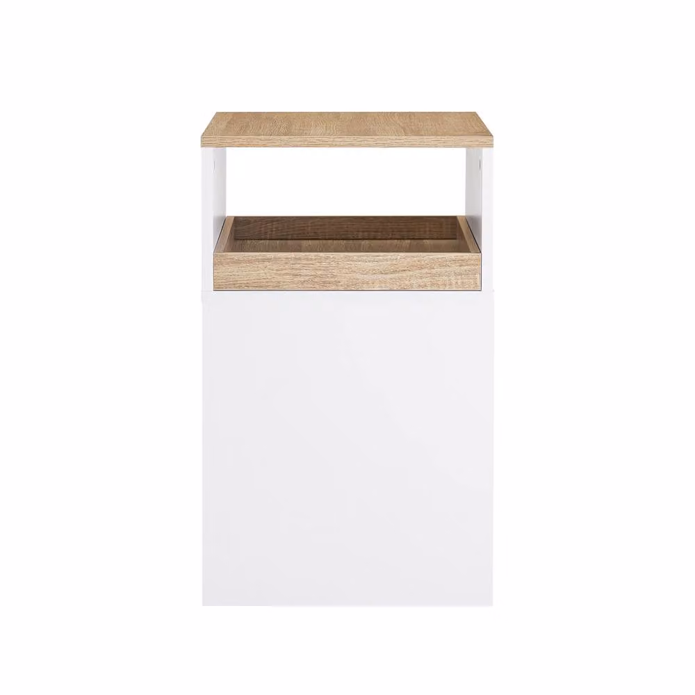 SoBuy Compact Office Storage Cabinet with Removable Drawer in White – 2