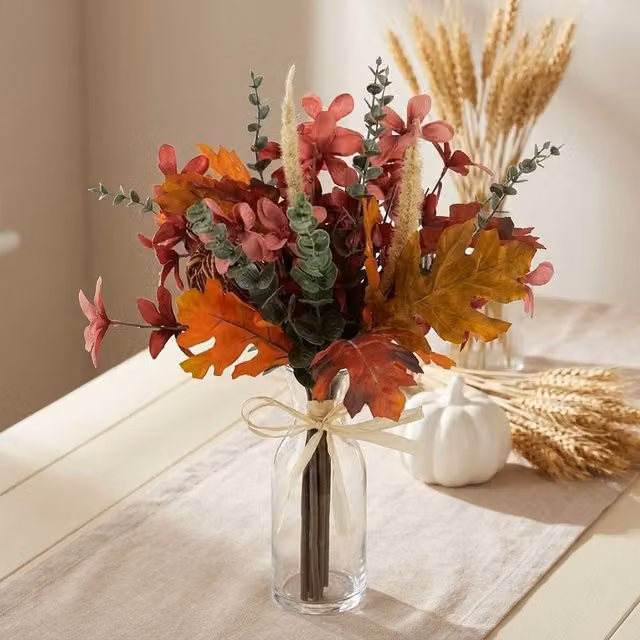 Garden Greatness Autumnal Red Magnolia and Eucalyptus Mixed Floral Bouquet