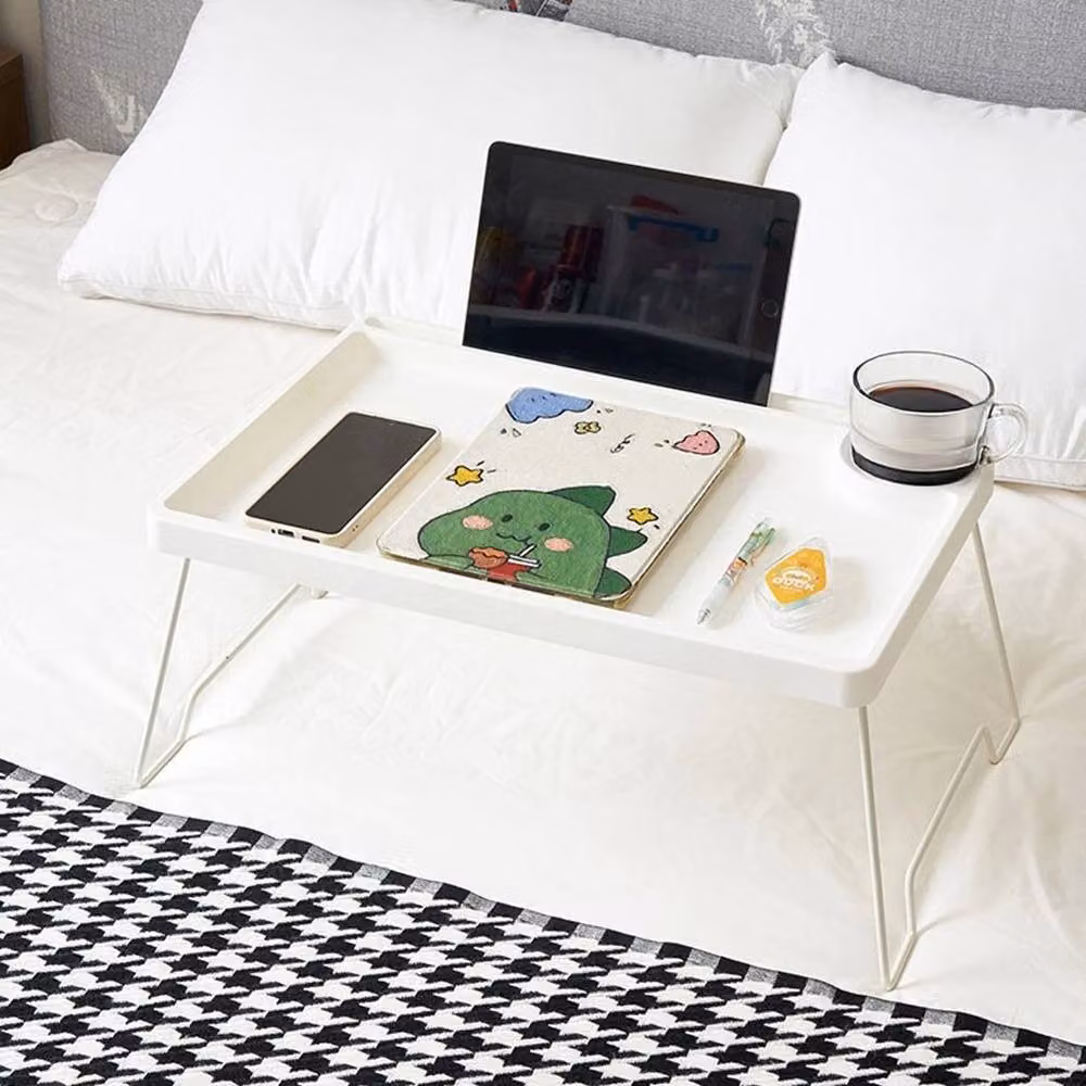FLAVORA White Portable Folding Laptop Bed Tray Table – 3