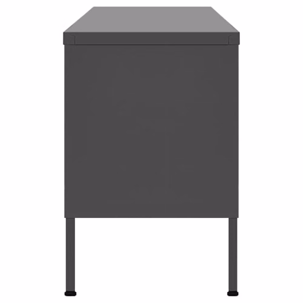 Berkfield Home Industrial Steel TV Cabinet in Anthracite Grey, W/D/H: 105 x 35 x 50 cm – 4
