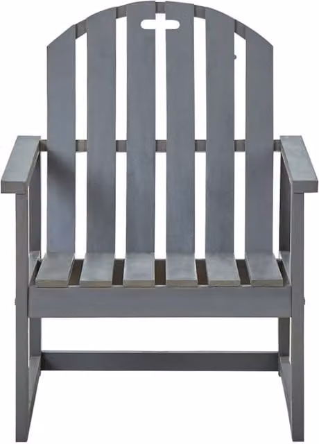 Berkfield Home Set of 2 Grey Acacia Wood Garden Sofa Chairs with Armrests