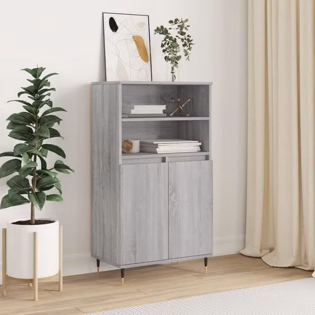 Berkfield Home Grey Sonoma Highboard W/D/H: 60 x 36 x 110 cm – 1