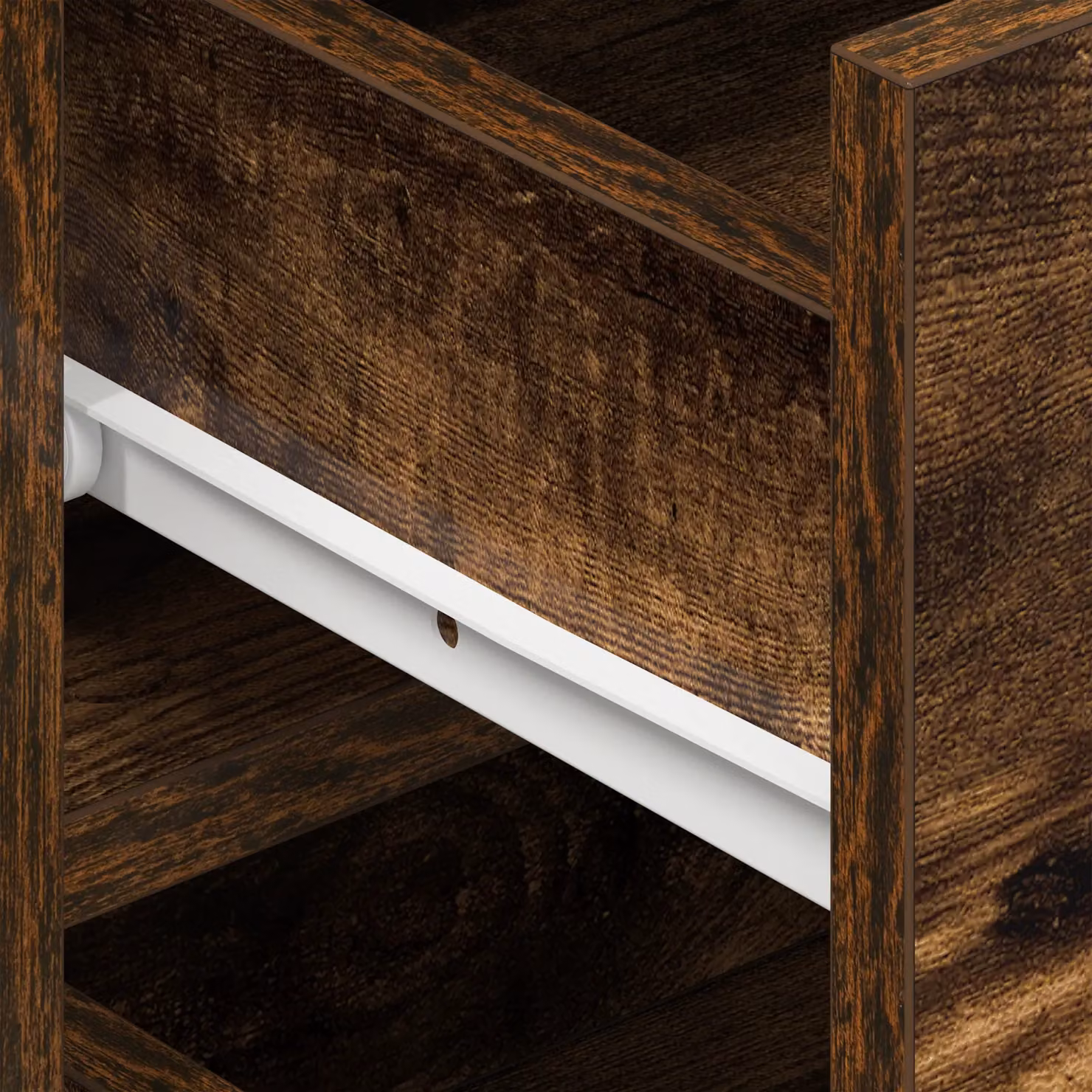 Berkfield Home Modern Smoked Oak Sideboard in Brown, W/D/H: 120 x 36 x 69 cm – 4