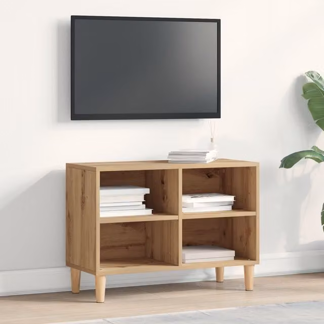 Berkfield Home Artisan Oak Modern TV Cabinet in Brown, W: 69.5 cm, D: 30 cm, H: 50 cm – 1
