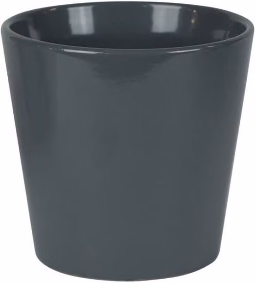 KDMD Hortus Vienna Glossy Grey Ceramic Pot, 2 Pack – 1
