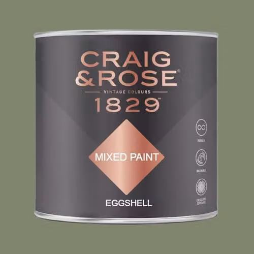 Craig & Rose 1829 Paint Stop Eggshell Paint in Deep Adam Green, 750ml