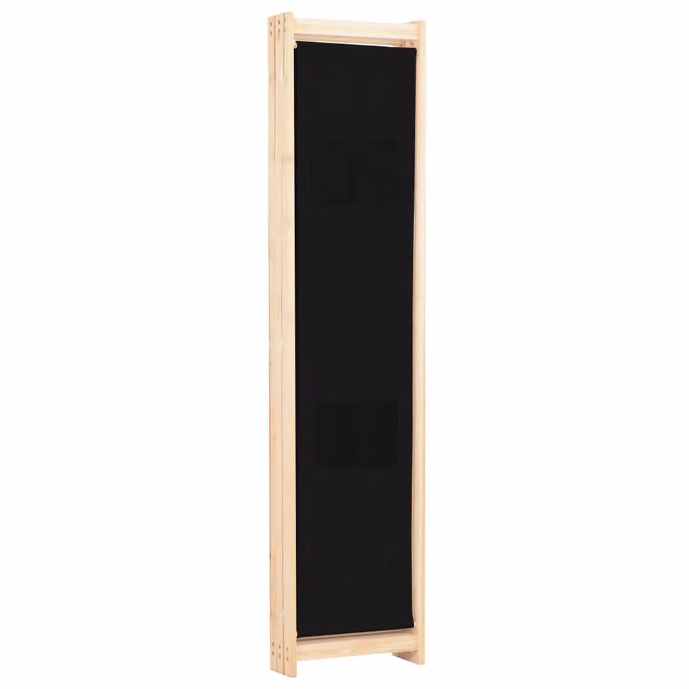 Berkfield Home Stylish 3-Panel Fabric Room Divider in Black, W/D/H: 120 x 4 x 170 cm – 4
