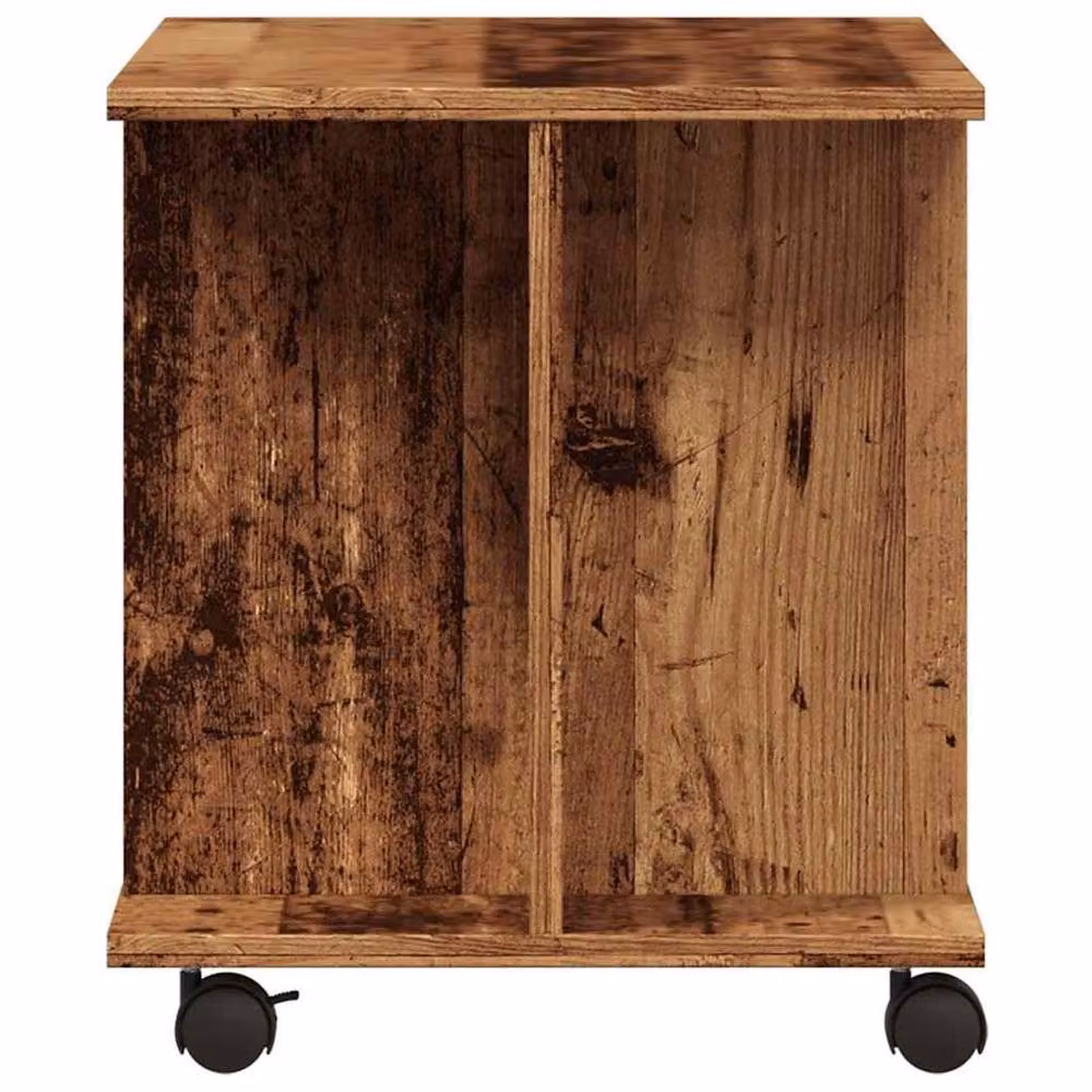 Berkfield Home TV Cabinet with Castors in Brown Old Wood, W/D/H: 80 x 40 x 45 cm – 4