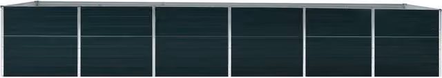 Berkfield Home Garden Galvanised Steel Raised Bed, Green, W: 480 cm, D: 80 cm, H: 77 cm – 1
