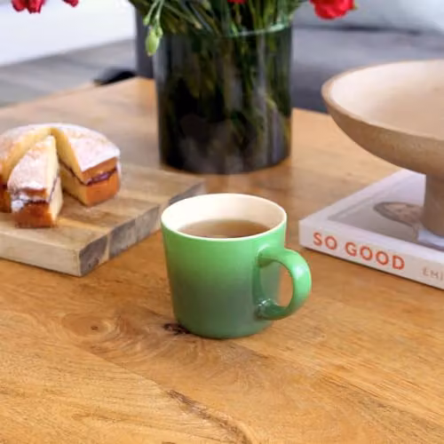 Argon Tableware Green Ombre New Bone China Coffee Mugs, 330ml, Pack of 6 – 3