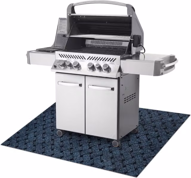 RugsX Vectra 800 Blue Herringbone Protective Rug, W/D/H: 140 x 200 cm