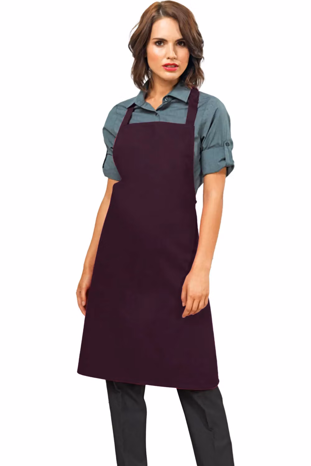 Premier Slim Cotton Apron in Purple – 2