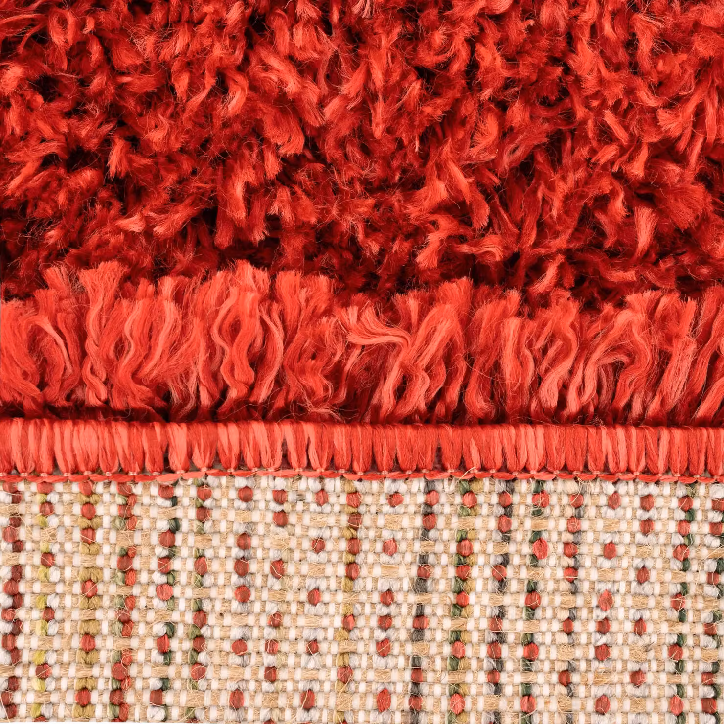 Kukoon Soft Fluffy Thick Pile Shaggy Area Rug in Red, W: 160 cm, L: 230 cm – 3