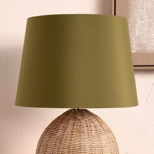 Pacific Lifestyle Green Modern Cone Fabric Lampshade with Reducer Ring, Diameter: 40 cm