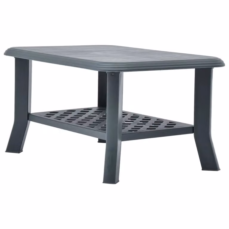 Berkfield Home Plastic Coffee Table in Green and Grey, W: 90 cm, D: 60 cm, H: 46 cm