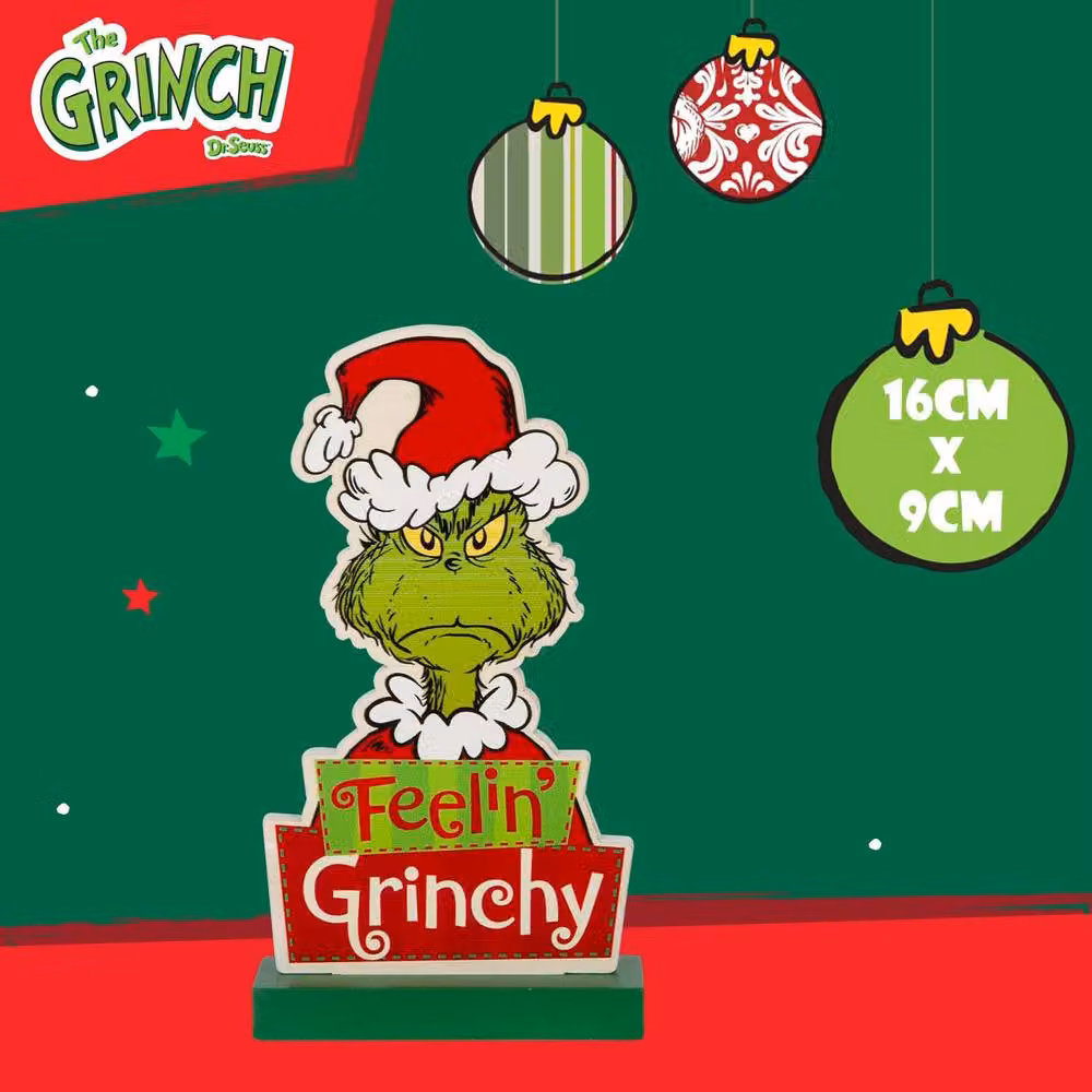 VFM e-Store Grinch 3D Christmas Decoration Figure in Green, W/H: 16 x 9 cm – 2