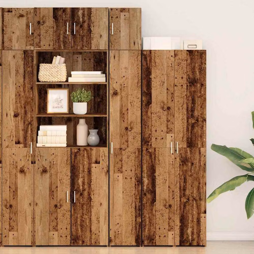 Berkfield Home Slim Storage Cabinet in Brown Old Wood, W/D/H: 30 x 42.5 x 225 cm – 2