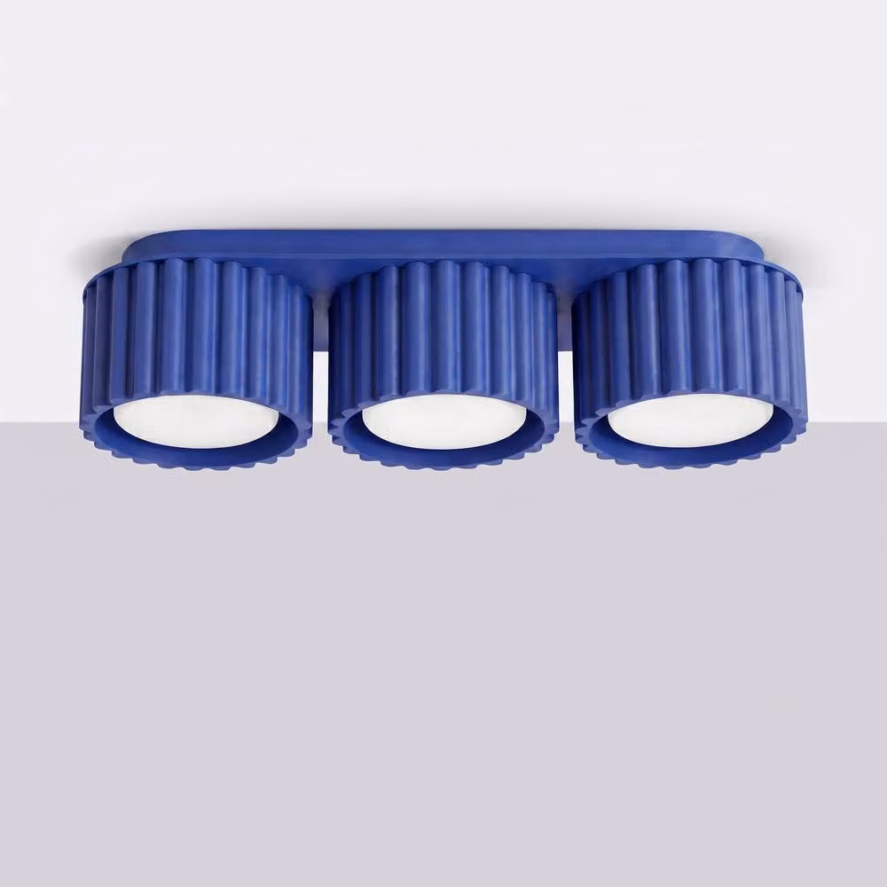 Sollux Lighting minimalist cylinder ceiling lamp in blue, W/D/H: 32.5 x 32.5 x 10 cm – 2