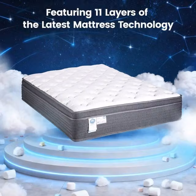 Marsh Mallow Mattress Double White Hybrid Memory Foam and Pocketed Springs