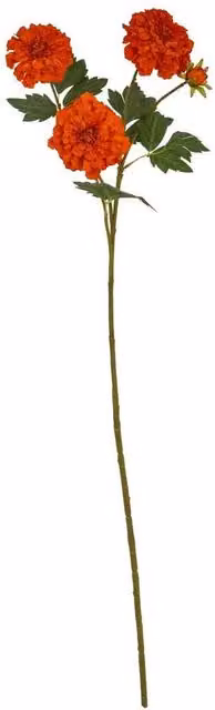 Lemon Pavilion Orange and Red African Marigold Large Artificial Flower Spray, W: 11 cm, D: 11 cm, H: 100 cm – 1