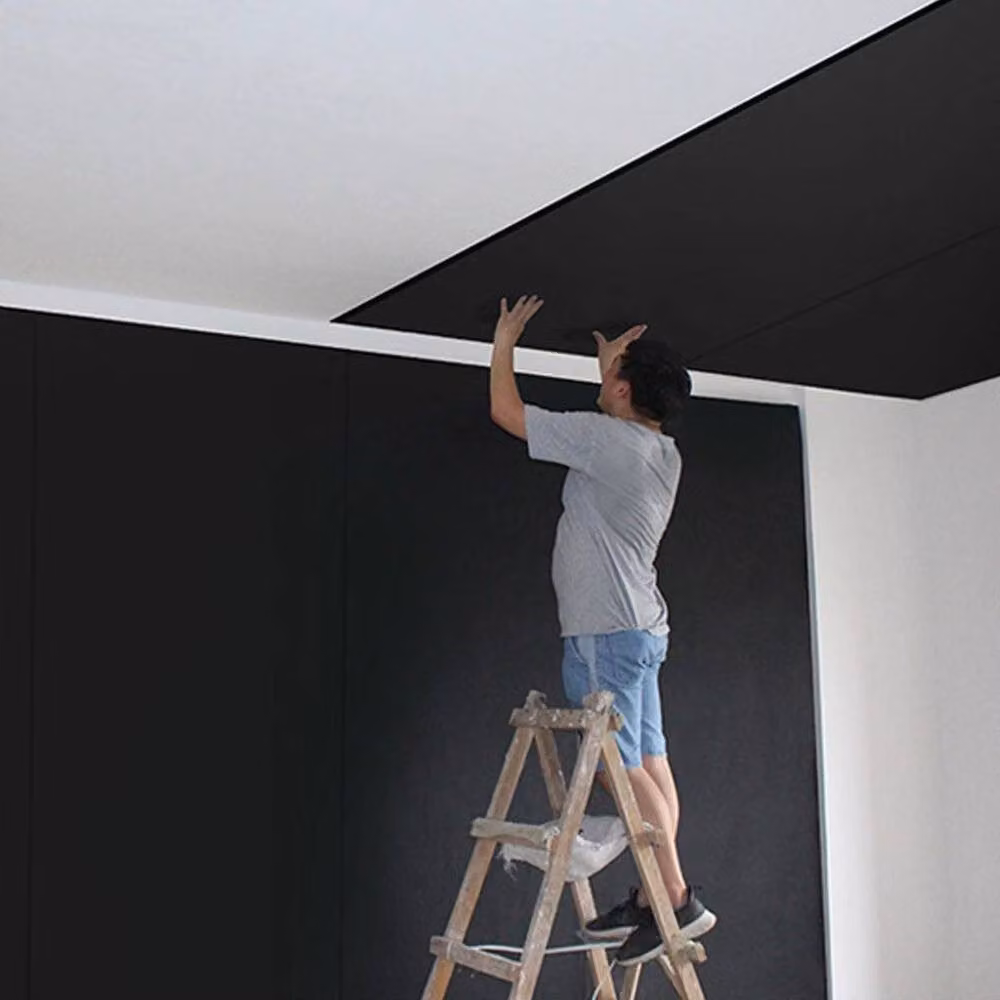 NESTLUNE Black Acoustic Foam Wall Panels for Studio Rooms, 10mm Thickness – 5