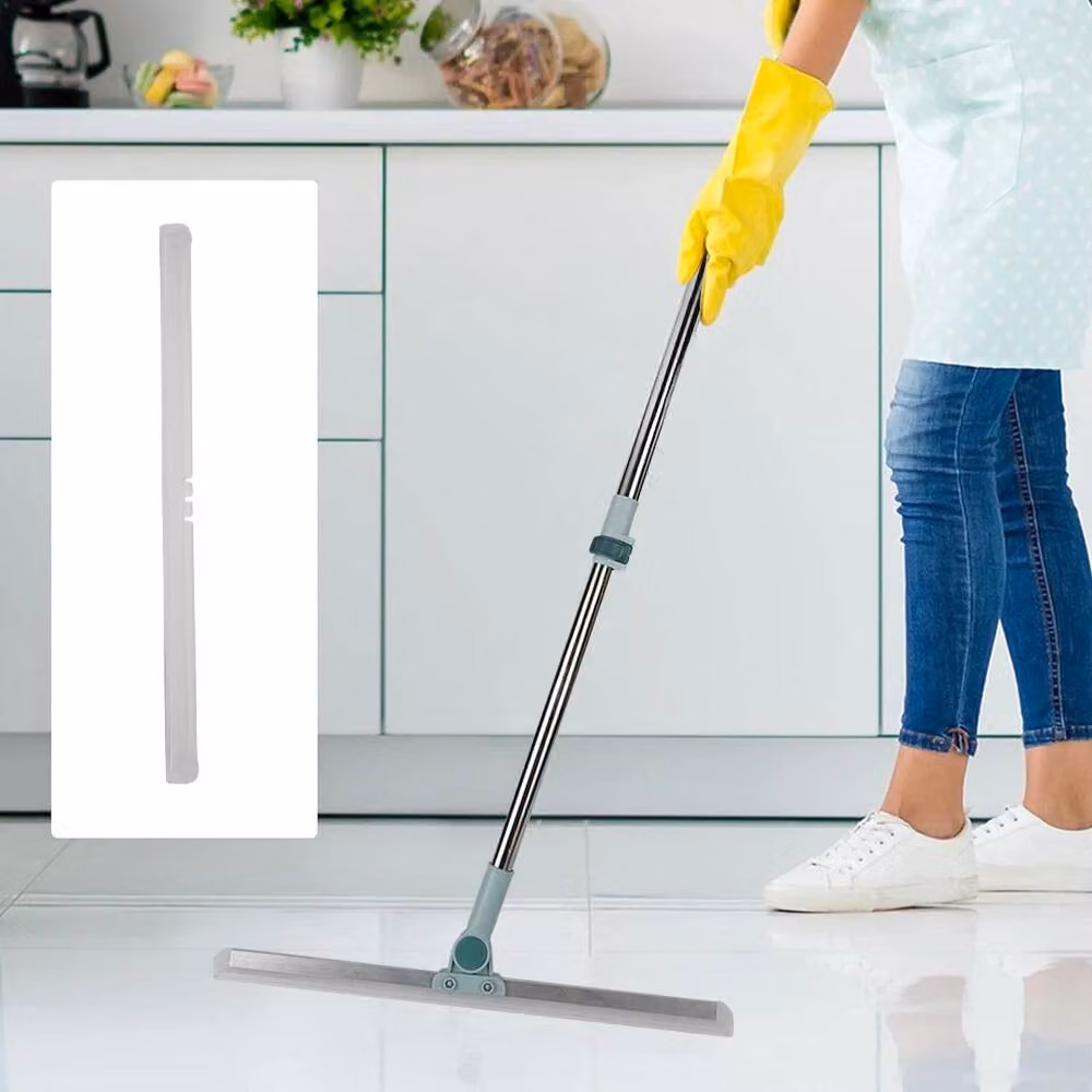 NESTLUNE Floor Rubber Squeegee and Tile Cleaning Wiper with Scraper, Green, W: 15 cm, H: 117 cm – 3