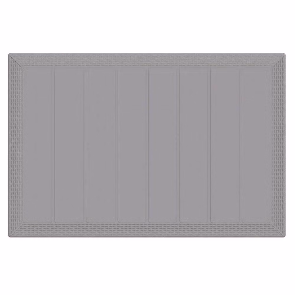 Berkfield Home Garden Table in Grey Poly Rattan, W/D/H: 150 x 100 x 73 cm – 3