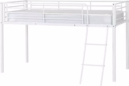 Seconique Kora Mid Sleeper Single Metal Bed Frame in White – 1