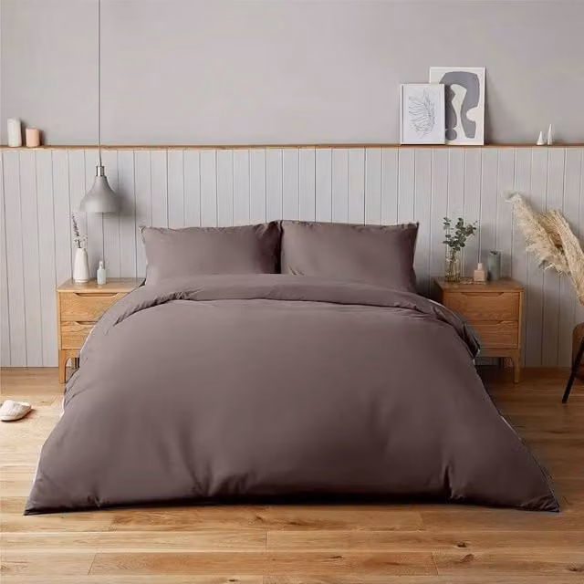 Silentnight Supersoft King Size Breathable Duvet Cover Set in Grey, 180 x 200 cm – 1